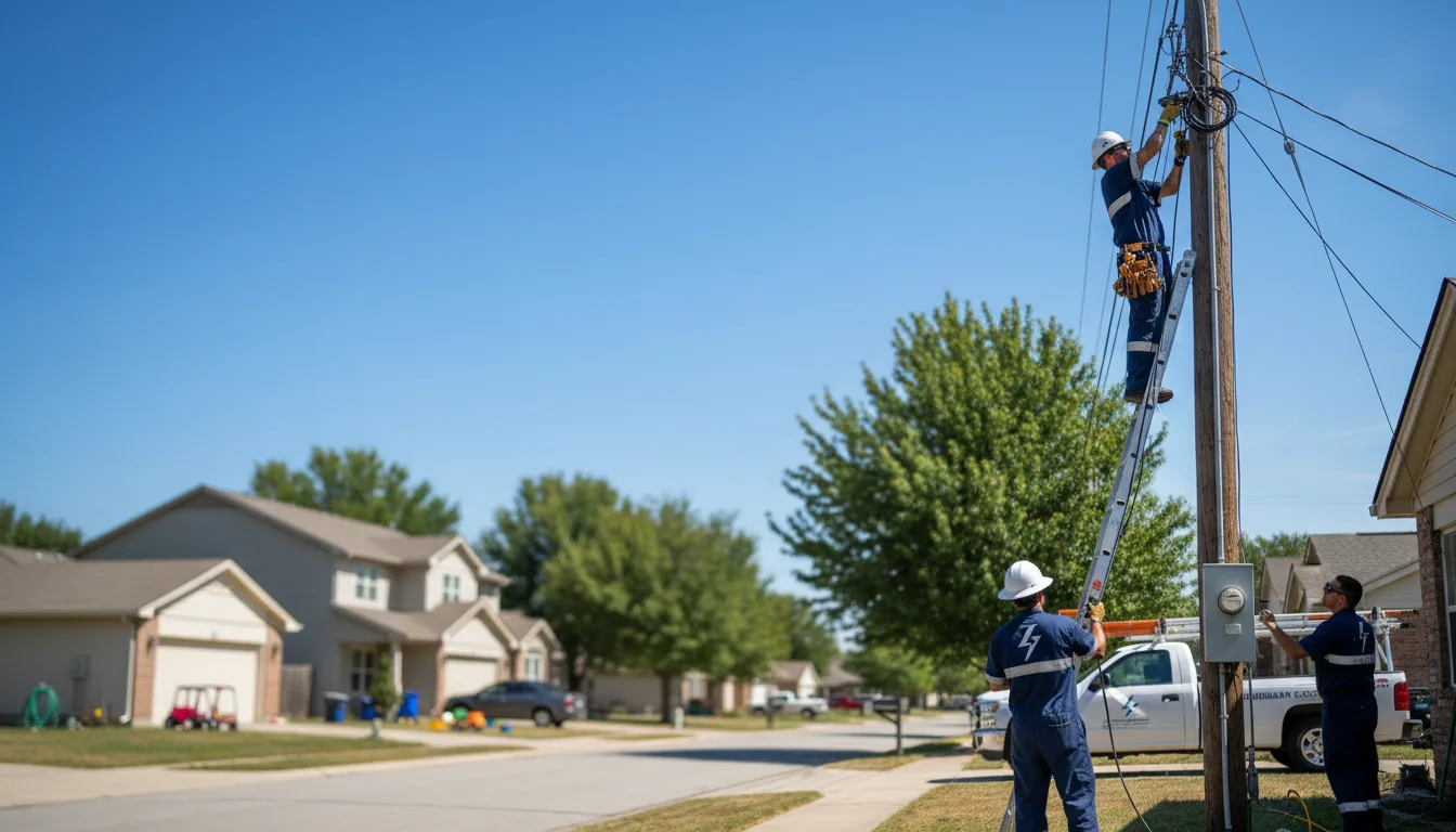Residential electrician providing installation services in Sheridan, TX